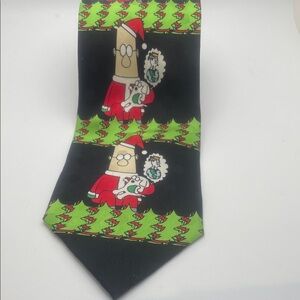 Dilbert Christmas Cartoon Character Necktie